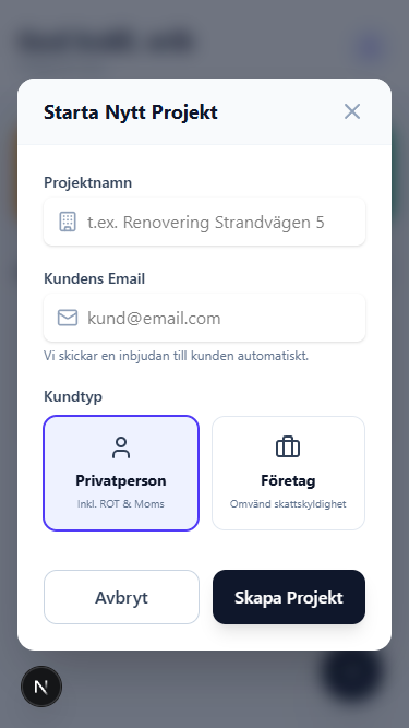 Starta projekt